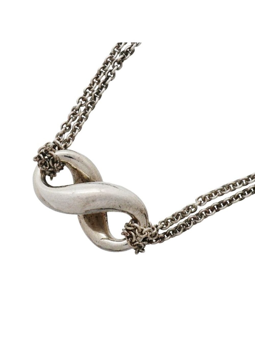 Tiffany & Co Necklace Infinity Double Chain Silver